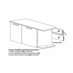 Prepac™ Wide Hanging Entryway Shelf, 36" X 11.5", Black -Outlet Shelving for Your Workspace Store unnamed file 517