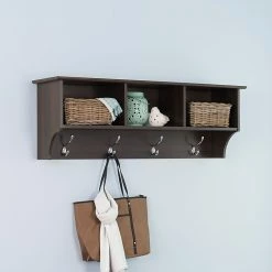 Prepac™ Sonoma Entryway Cubbie Shelf, 48" X 11.5", Espresso