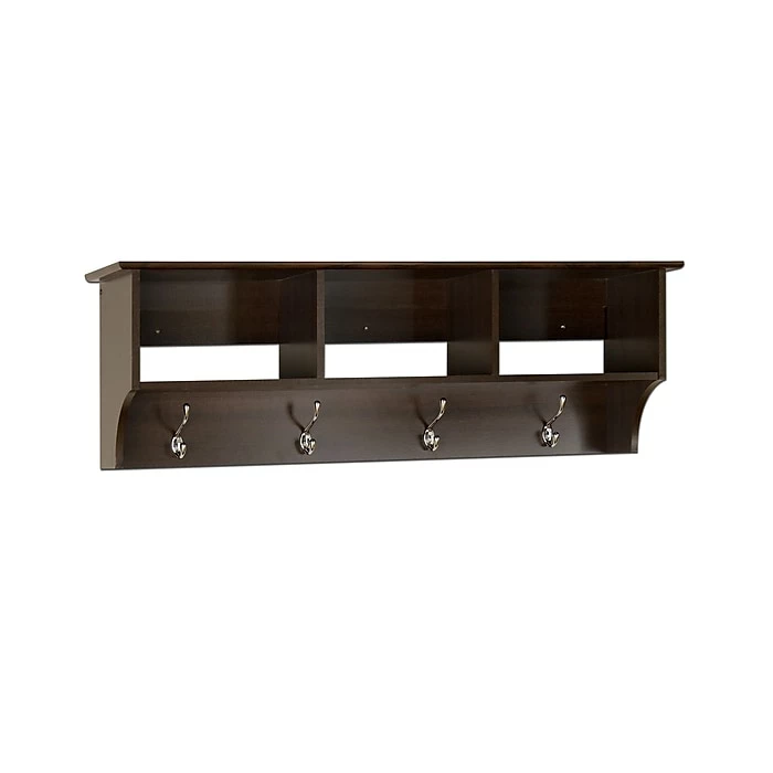 Prepac™ Sonoma Entryway Cubbie Shelf, 48" X 11.5", Espresso 4 Prepac™ Sonoma Entryway Cubbie Shelf, 48" X 11.5", Espresso - Image 2