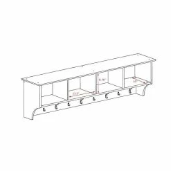 Prepac™ Wide Hanging Entryway Shelf, 60" X 11.5", Espresso -Outlet Shelving for Your Workspace Store unnamed file 553