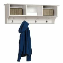 Prepac™ Sonoma Entryway Cubbie Shelf, 48" X 11.5", White -Outlet Shelving for Your Workspace Store unnamed file 559