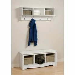 Prepac™ Sonoma Entryway Cubbie Shelf, 48" X 11.5", White -Outlet Shelving for Your Workspace Store unnamed file 560