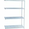 Safco Industrial 4-Shelf Wire Stand Alone, 48.03", Metallic Gray (5295GR)