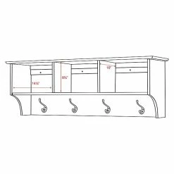 Prepac™ Sonoma Entryway Cubbie Shelf, 48" X 11.5", Black (BEC-4816) -Outlet Shelving for Your Workspace Store unnamed file 566