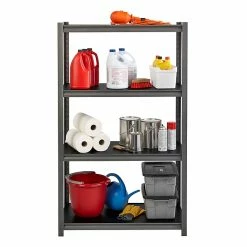 Iron Horse 3200 Concealed Rivet 4-Shelf Metal Stand Alone Shelving Unit, 36" W, Gray (20995) -Outlet Shelving for Your Workspace Store unnamed file 572