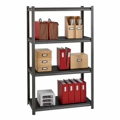 Iron Horse 3200 Concealed Rivet 4-Shelf Metal Stand Alone Shelving Unit, 36" W, Gray (20995) -Outlet Shelving for Your Workspace Store unnamed file 574