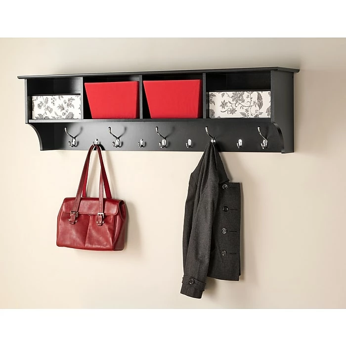 Prepac™ Wide Hanging Entryway Shelf, 60" X 11.5", Black 5 Prepac™ Wide Hanging Entryway Shelf, 60" X 11.5", Black - Image 3