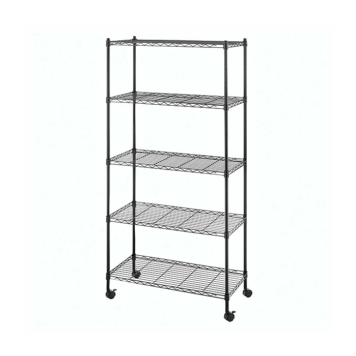 Whitmor Supreme 5-Tier 59.5" Rolling Cart, Black (6070-7666) 3 Whitmor Supreme 5-Tier 59.5" Rolling Cart, Black (6070-7666)