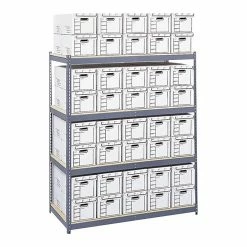 Safco 4-Shelves Steel Pack Archival Shelving, 69", Gray (SAF5260) -Outlet Shelving for Your Workspace Store unnamed file 616