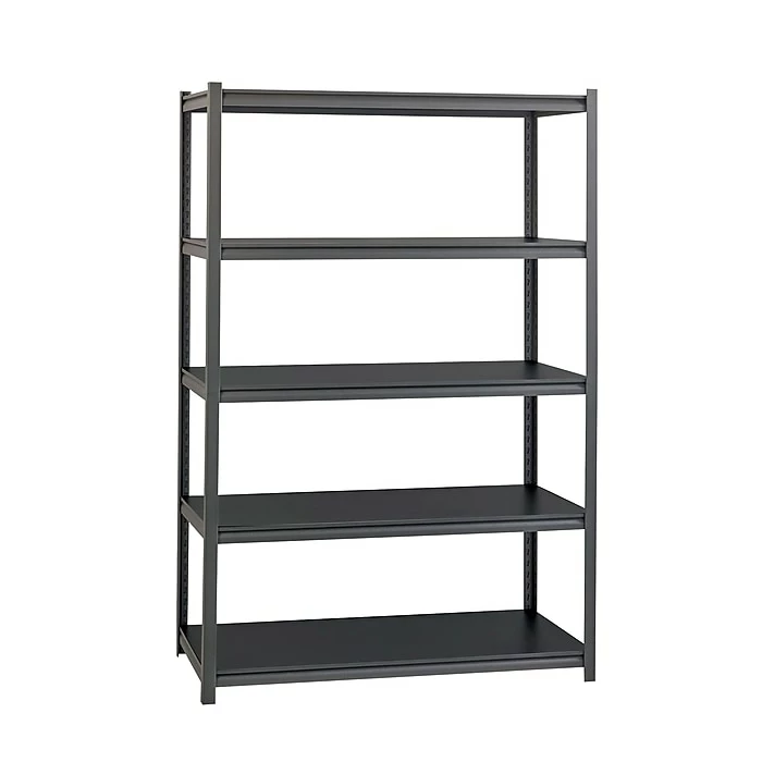Iron Horse 3200 Concealed Rivet 5-Shelf Metal Stand Alone Shelving Unit, 48" W, Gray (20997) 3 Iron Horse 3200 Concealed Rivet 5-Shelf Metal Stand Alone Shelving Unit, 48" W, Gray (20997)