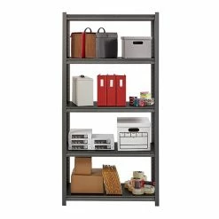 Iron Horse 3200 Concealed Rivet 5-Shelf Metal Stand Alone Shelving Unit, 36" W, Gray (20996) -Outlet Shelving for Your Workspace Store unnamed file 630