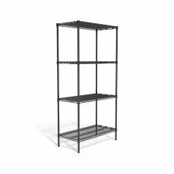 Coastwide Professional™ 4-Shelf Wire Unit, 36"W, Black (CW25470)