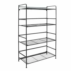 Advantus FlipShelf 4-Shelf Metal Unit, 26.5"W, Black (37996/37634)