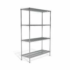 Coastwide Professional™ 4-Shelf Wire Unit, 48"W, Chrome (CW25477)