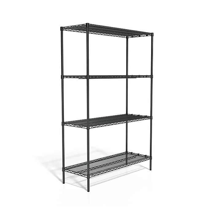 Coastwide Professional™ 4-Shelf Wire Unit, 48"W, Black (CW25471) 3 Coastwide Professional™ 4-Shelf Wire Unit, 48"W, Black (CW25471)