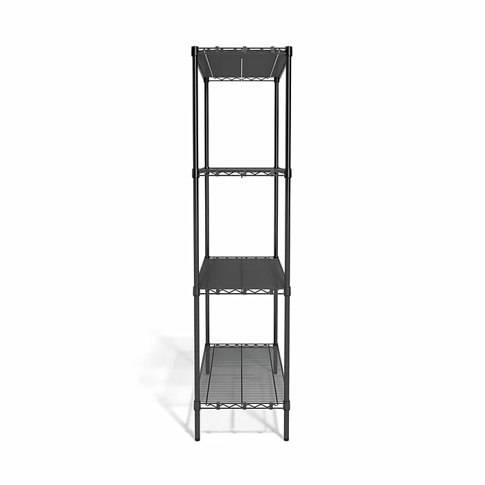 Coastwide Professional™ 4-Shelf Wire Unit, 48"W, Black (CW25471) 5 Coastwide Professional™ 4-Shelf Wire Unit, 48"W, Black (CW25471) - Image 3