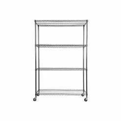 Alera Complete 4-Shelf Metal Unit, 48"W, Anthracite Black (ALESW604818BA)