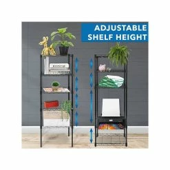 Mount-It! 5-Tier Metal Shelving Unit, 17", Black (MI-7861) 13 Mount-It! 5-Tier Metal Shelving Unit, 17", Black (MI-7861) -Outlet Shelving for Your Workspace Store unnamed file 678