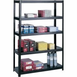 Safco 5-Shelf Steel Unit, 48.13", Black (5246BL) -Outlet Shelving for Your Workspace Store unnamed file 686