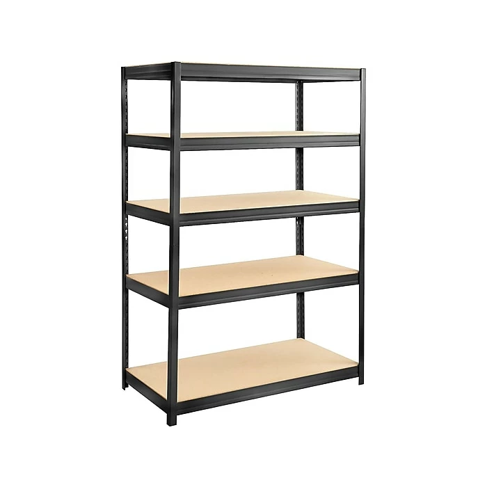 Safco Boltless 5-Shelf Metal Unit, 48"W, Black (6244BL) 3 Safco Boltless 5-Shelf Metal Unit, 48"W, Black (6244BL)