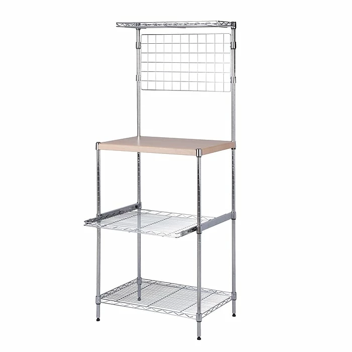 Honey-Can-Do Mini Microwaveable Shelf W/MDF Top, Chrome (SHF-04347) 4 Honey-Can-Do Mini Microwaveable Shelf W/MDF Top, Chrome (SHF-04347) - Image 2