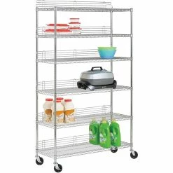 Honey-Can-Do Honey Can Do 6-Tier Steel Shelving 600 Lb. Capacity, Chrome (SHF-0926)