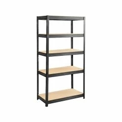 Safco Boltless 5-Shelf Metal Unit, 36"W, Black (6245BL)
