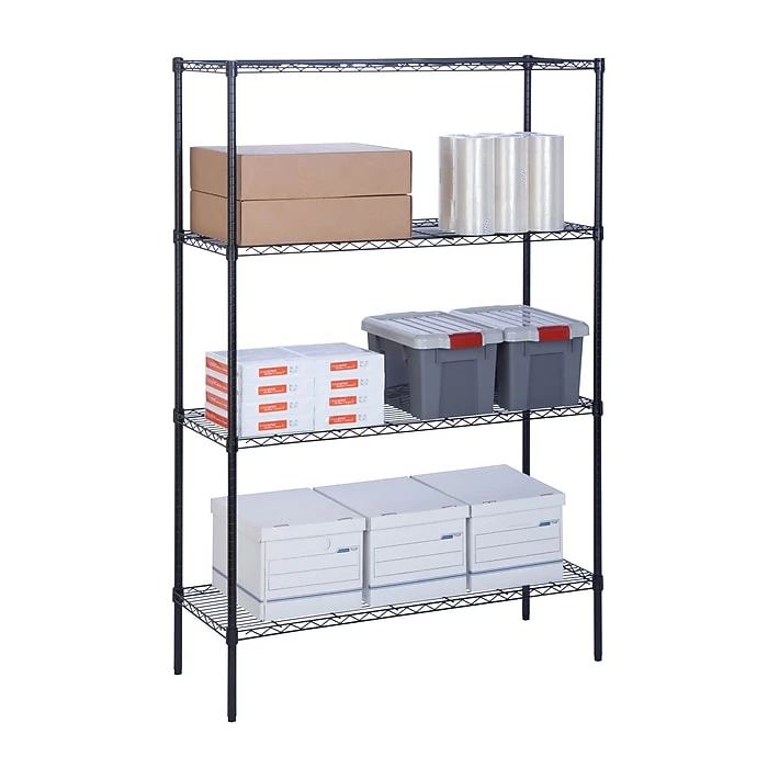 Honey-Can-Do 4-Tier Shelving, Black (SHF-05225) 4 Honey-Can-Do 4-Tier Shelving, Black (SHF-05225) - Image 2