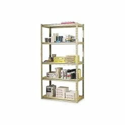 Tennsco Commercial Shelving Unit, Supports 1,000 Lbs. Per Shelf, Sand, 72"H X 36"W X 18 1/2"D
