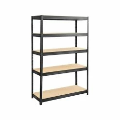 Safco Boltless 5-Shelf Metal Unit, 48"W, Black (6246BL)