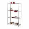 Honey-Can-Do Honey Can Do 4-Tier Commercial Grade Adjustable Storage Shelves, Steel, 36" W, Chrome (SHF-01456)