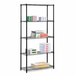Honey-Can-Do 5-Tier Shelving, Black Powder Coat (SHF-06831) -Outlet Shelving for Your Workspace Store unnamed file 747