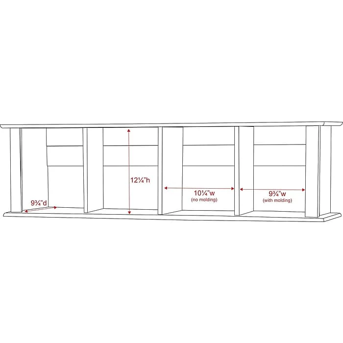 Prepac™ Wall Mounted Desk Hutch, 48" X 11.5", White (WHD-1348) 8 Prepac™ Wall Mounted Desk Hutch, 48" X 11.5", White (WHD-1348) - Image 6