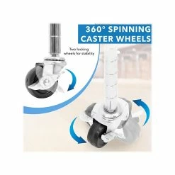 Mount-It! 5-Tier Metal Shelving Unit With Wheels, 24", Silver (MI-7862) 17 Mount-It! 5-Tier Metal Shelving Unit With Wheels, 24", Silver (MI-7862) -Outlet Shelving for Your Workspace Store unnamed file 755