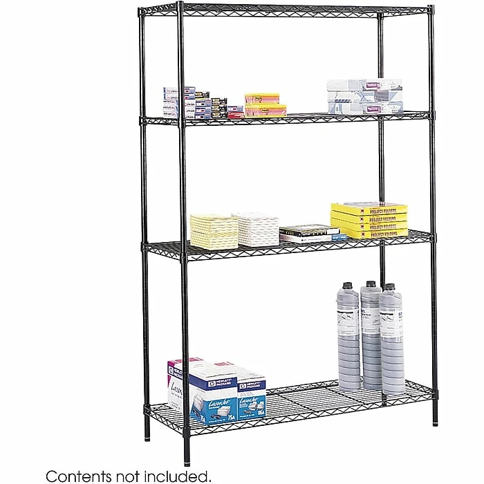 Safco Commercial 2-Shelf Wire Unit, 48", Black (5241BL) 3 Safco Commercial 2-Shelf Wire Unit, 48", Black (5241BL)