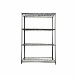 Alera Starter Kit 4-Shelf Metal Unit, 48"W, Black (ALESW504824BL)