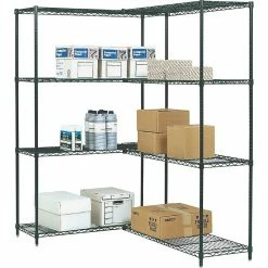 Safco Industrial Add-On Unit 4-Shelf Wire, 48.03", Black (5292BL) -Outlet Shelving for Your Workspace Store unnamed file 772