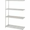 Safco Industrial 4-Shelf Metal Unit, 48.03", Metallic Gray (5292GR)