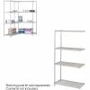 Safco Industrial 4-Shelf Metal Unit, 36", Metallic Gray (5286GR)