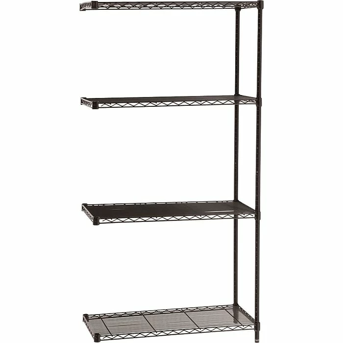 Safco Industrial 4-Shelf Wire Unit, 36", Black (5286BL) 3 Safco Industrial 4-Shelf Wire Unit, 36", Black (5286BL)