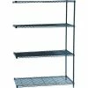 Safco Industrial 4-Shelf Wire Unit, 48.03", Black (5295BL)