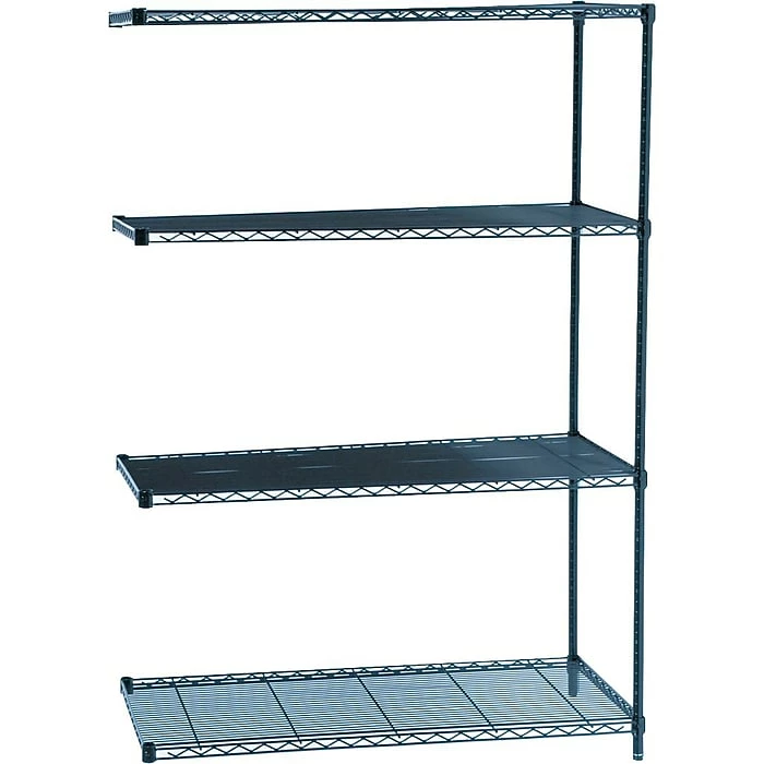 Safco Industrial 4-Shelf Wire Unit, 48.03", Black (5295BL) 3 Safco Industrial 4-Shelf Wire Unit, 48.03", Black (5295BL)