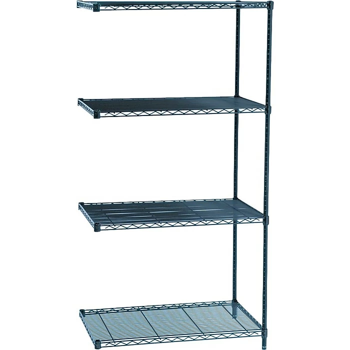 Safco Industrial 4-Shelf Wire Unit, 36", Black (5289BL) 3 Safco Industrial 4-Shelf Wire Unit, 36", Black (5289BL)