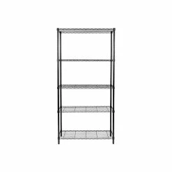 Honey-Can-Do 5-Shelf Metal Unit, 36"W, Black (SHF-01442)