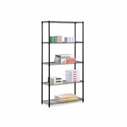 Honey-Can-Do 5-Shelf Metal Unit, 36"W, Black (SHF-01442) -Outlet Shelving for Your Workspace Store unnamed file 784
