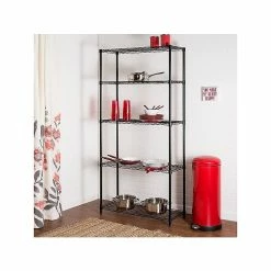 Honey-Can-Do 5-Shelf Metal Unit, 36"W, Black (SHF-01442) -Outlet Shelving for Your Workspace Store unnamed file 786