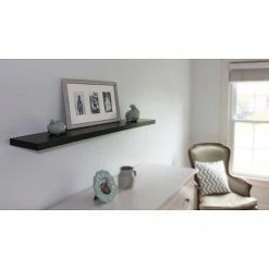 Eden Grove Slim Single Wall Shelf, 60"W, Black (9084676) -Outlet Shelving for Your Workspace Store unnamed file 79
