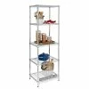 Honey-Can-Do 5-Tier Shelving Unit, 24"W, Chrome (SHF-01054) -Outlet Shelving for Your Workspace Store unnamed file 790
