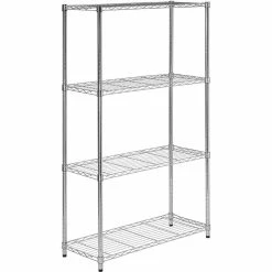 Honey-Can-Do Honey Can Do 4-Tier 200 Lb. Capacity Shelving Unit, Chrome -Outlet Shelving for Your Workspace Store unnamed file 793