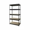 Iron Horse 3800 Rivet 5-Shelf Steel/Particle Board Unit, 36"W, Black (17127) -Outlet Shelving for Your Workspace Store unnamed file 797